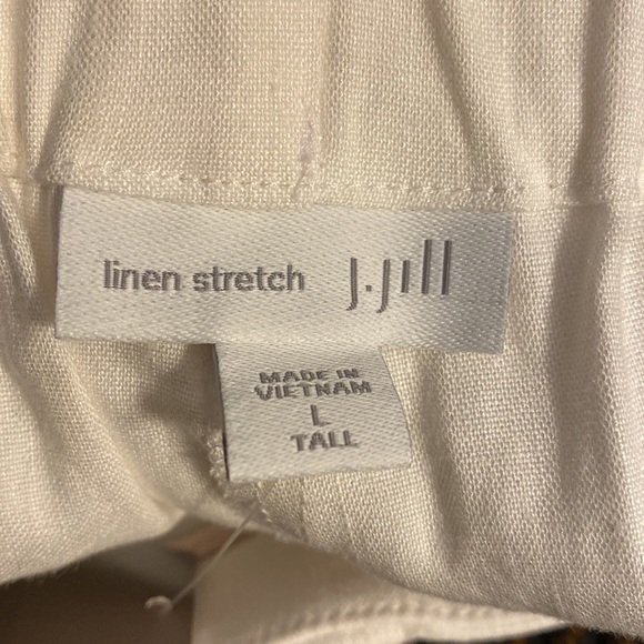 J. Jill Stretch Linen Pull-On Pant Size Large Tall - Picture 5 of 8